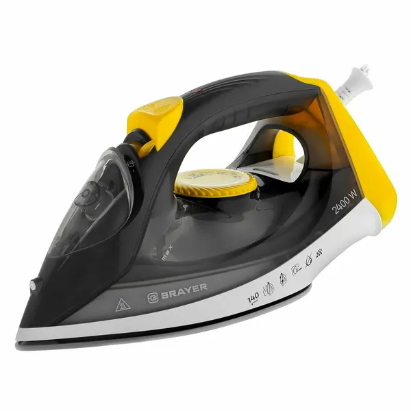 Утюг Brayer BR4003GY, 2400Вт, керамическое покрытие, самоочистка, антикапля, антинакипь, автоотключение, серый