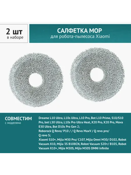 DOCTOR FILTERS Салфетка для робот-пылесоса Dreame L10Ultra, L10sUltra