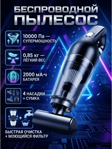 Мощный ручной пылесос для дома