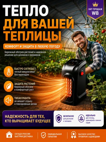 Обогреватель для теплицы на аккумуляторе