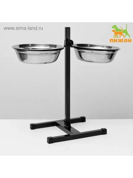 Практическая подставка с мисками для домашних животных