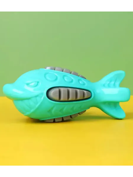 COSY Игрушка Рыба для животных с пищалкой 16х7х7 см бирюзовая