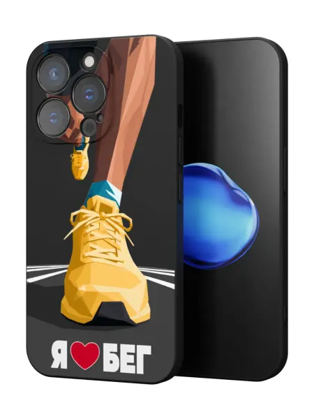 Ясномаркет Чехол на Apple Iphone 15 Pro с принтом Бегун