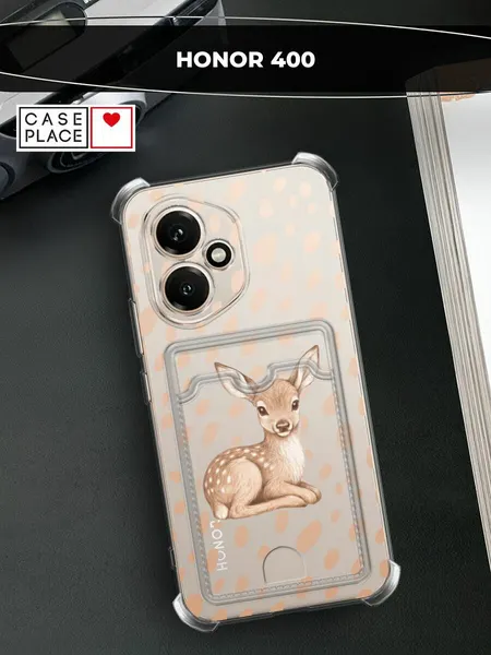 Чехол на Honor 400 (Хонор 400) с картой и принтом Милый Бэмби 2