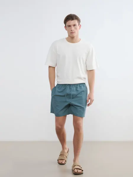 LC Waikiki Мужские короткие пляжные шорты с вышивкой