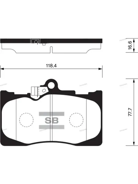 Hi-Q Тормозные колодки Lexus LS 430 SP2302 передние SP2302