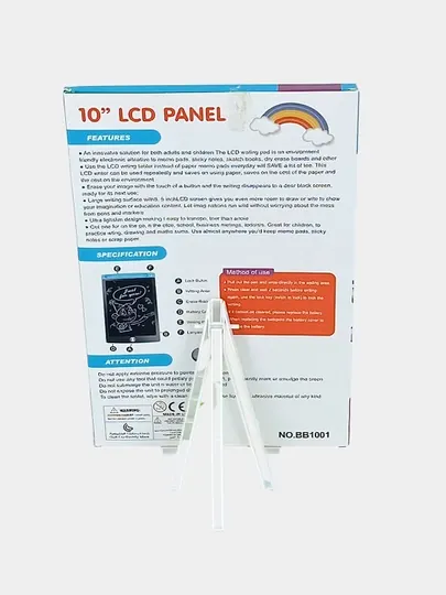 Детский планшет доска для рисования со стилусом LCD PANEL, 10" для детей