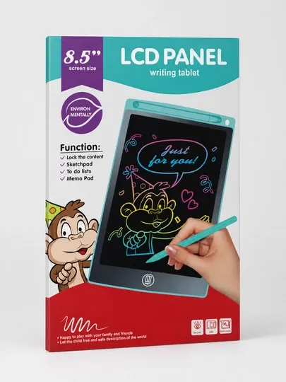 LCD доска для рисования 8.5", электронный планшет для рисования и заметок, со стилусом