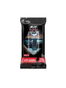 AVS Влажные салфетки для салона 25шт
