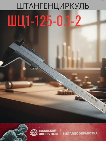 Штангенциркуль 1-125-0.1-2 класс 2 ГОСТ 166-89 ВИЗ