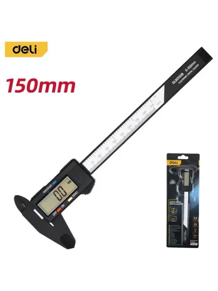 DELI Электронный штангенциркуль 150мм метр дюйм пластик LCD