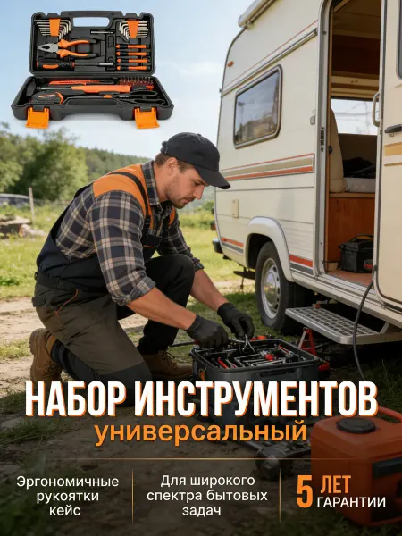 Набор инструментов в жестком кейсе