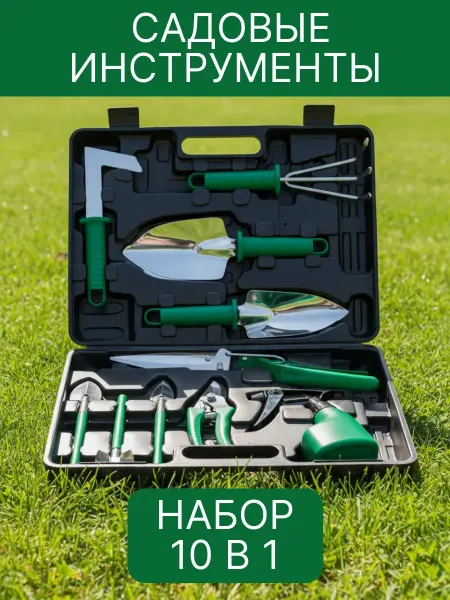 Набор садовых инструментов 10в1