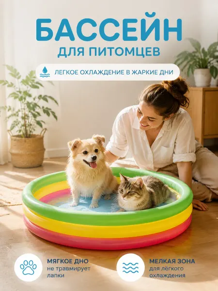 Надувной круглый бассейн 102х25 см для детей