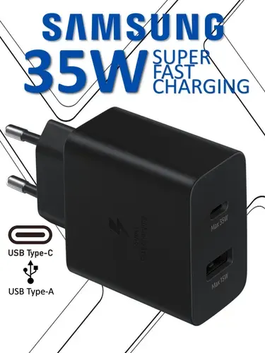 Блок питания, сетевой адаптер 5А Samsung 35W PD Power Adapter USB-C, черный