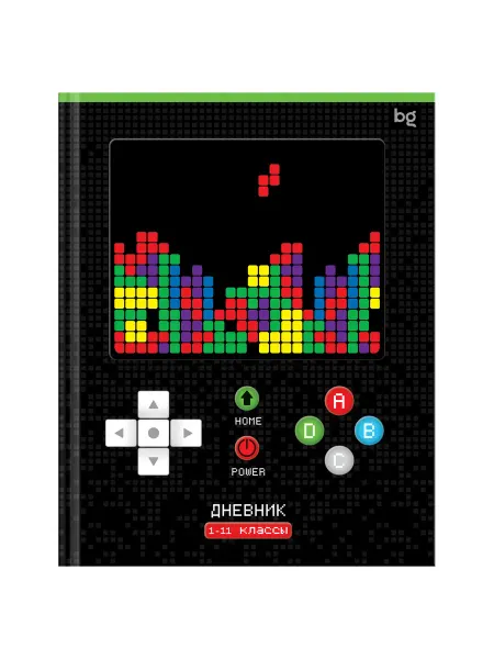 Дневник 1-11 кл. 40л. (твердый) BG "Тетрис", глянцевая лами