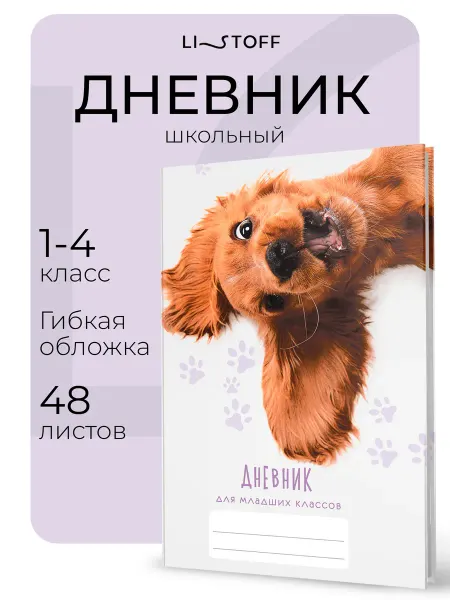 LISTOFF Дневник школьный 1-4 класс, гибкая обложка