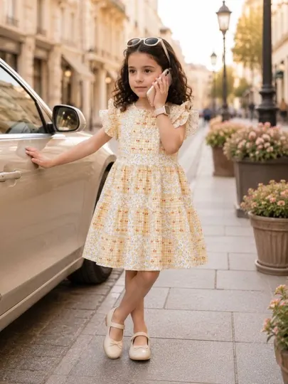 Платье для девочки, платье в детский сад и повседневное, 3-7 лет