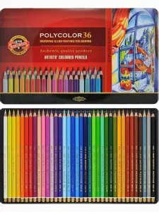 Набор карандашей Koh-I-Noor POLYCOLOR, цветные, художественные, 36 цветов