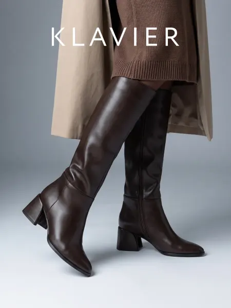KLAVIER Сапоги женские демисезонные коричневые