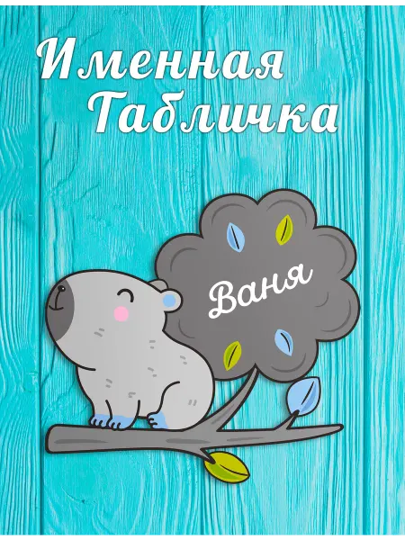 БОНПРЕ Детская табличка на дверь с именем Ваня