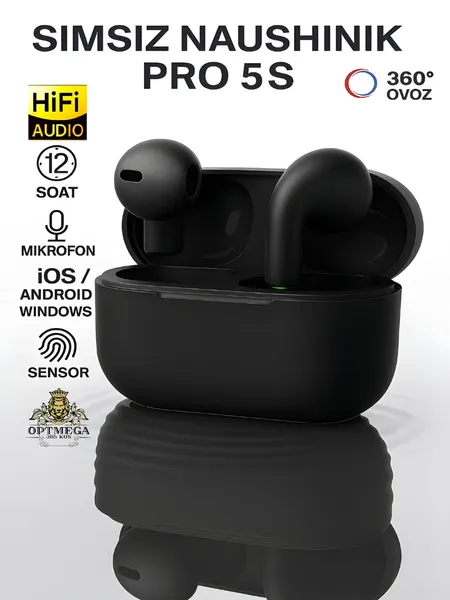 Наушники REDSEN Pro 5S, беспроводные, сенсорные, с микрофоном,