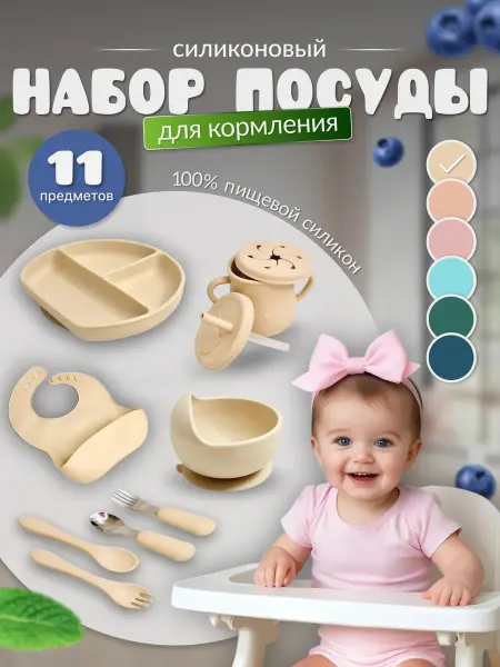 Набор детской посуды для кормления
