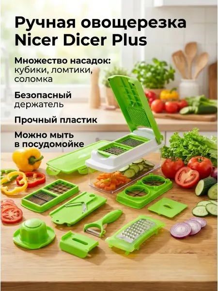 МОЁъТВОЁ Овощерезка многофункциональная с контейнером