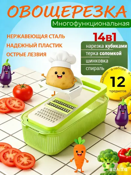 Овощерезка ручная многофункциональная