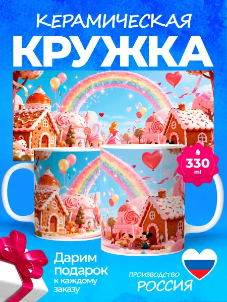VillyPrint Кружка детская "Радужная сказка" 330мл