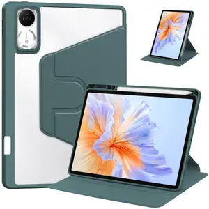 Совместимый с HONOR PAD V9 / GT вращающийся корпус, крышка подставки с поворотом на 360 градусов, многоугольная крышка для просмотра с ручкой