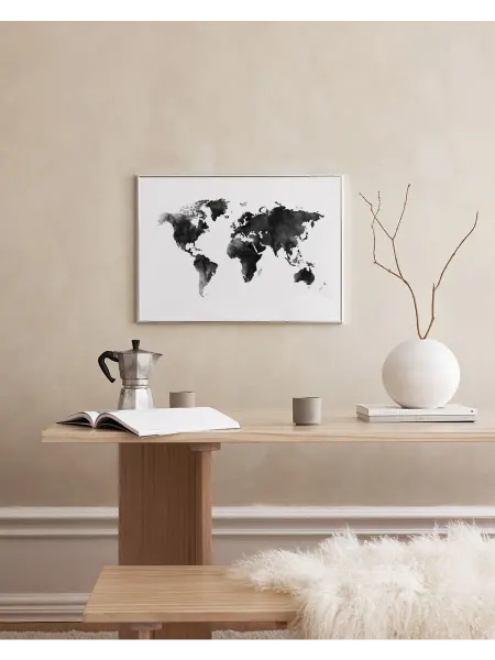 Onllyart Постер 50x70 карта мира акварелью