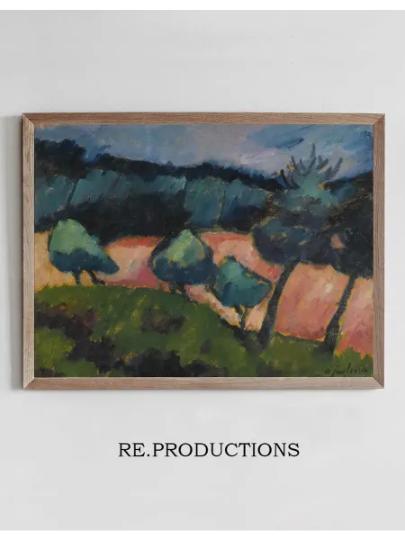 Re.productions Постер Bäume und Dünen in Prerow - Alexej von Jawlensky