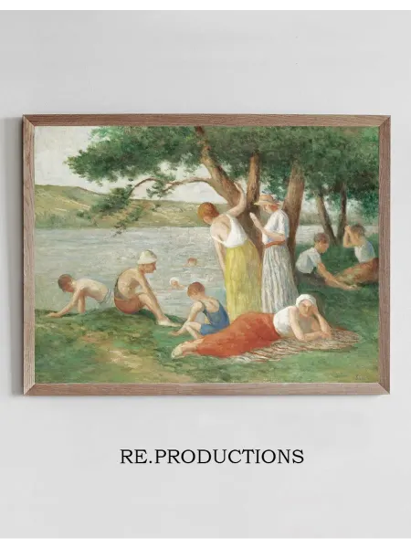 Re.productions Постер Rolleboise, La Baignade - Maximilien Luce