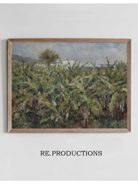 Re.productions Постер Field of Banana Trees - Pierre-Auguste Renoir