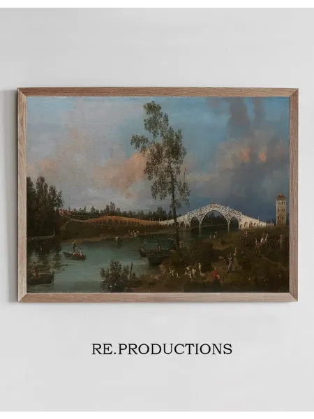 Re.productions Постер Old Walton Bridge - Canaletto