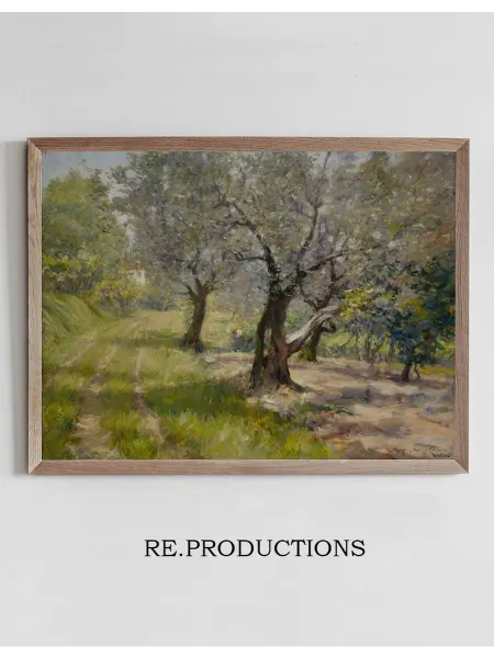 Re.productions Постер The Olive Grove - William Merritt Chase
