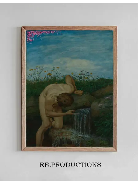 Re.productions Постер Triptychon, Die Quelle - Hans Thoma