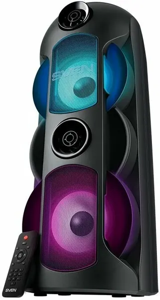 SVEN PS-720, черный, акустическая система 2.0, мощность 2x40 Вт (RMS), Bluetooth, FM, USB, microSD, LED-дисплей, встроенный аккумулятор