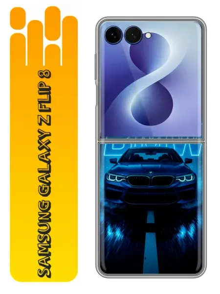 360skin Чехол на Samsung Galaxy Z Flip 8 BMW БМВ (мужской)