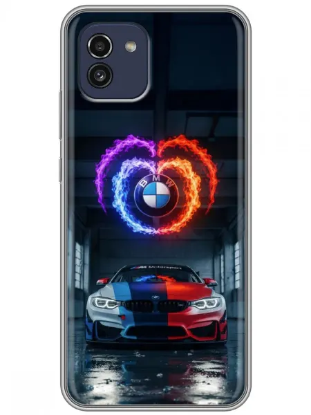 360skin Чехол на Samsung Galaxy A03 BMW БМВ (мужской)