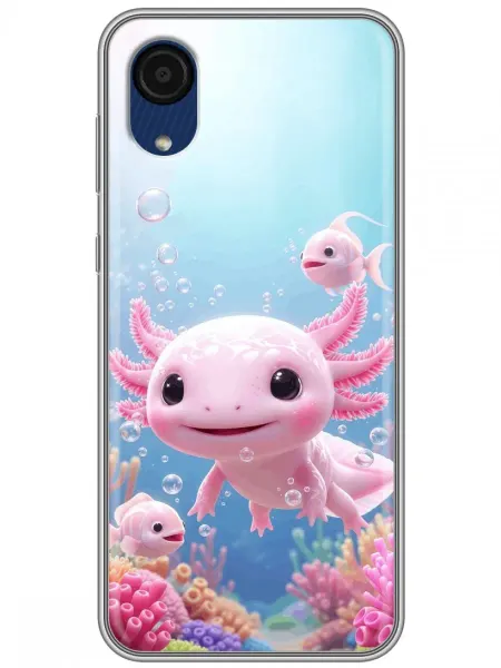 360skin Чехол на Samsung Galaxy A03 Core Аксолотль для девочки