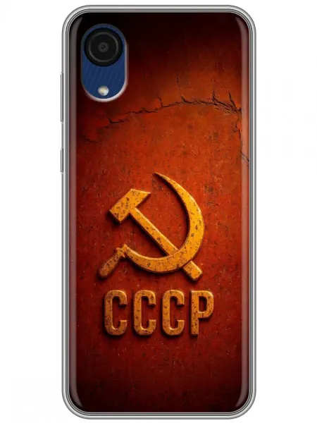 360skin Чехол на Samsung Galaxy A03 Core Флаг Герб СССР