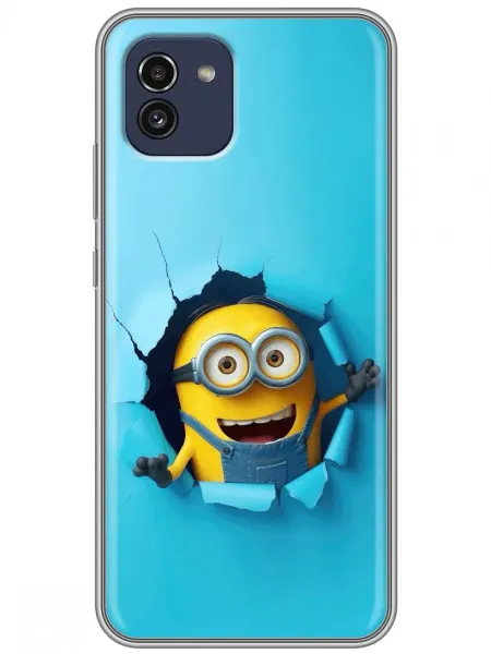 360skin Чехол на Samsung Galaxy A03 миньоны (для ребенка)