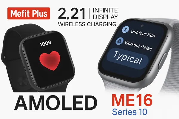 Умные часы Mefit Plus ME16, 2.21-дюймовым дисплей, Infinite, современный дизайн