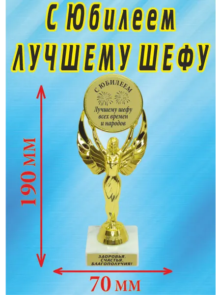 Подарок ARS Кубок подарочный "С юбилеем лучшему шефу"