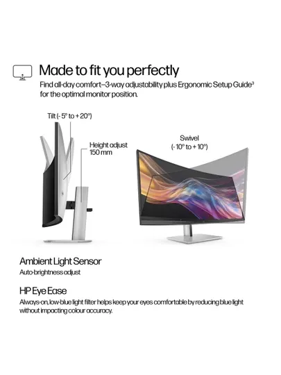 Монитор HP 8K167AA 37.5" IPS 60Hz UWQHD+ изогнутый