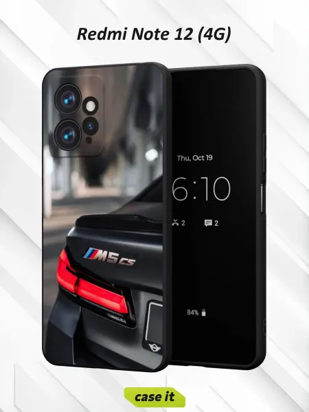 Case it Чехол на Redmi Note 12 4G с принтом BMW M5 CS car