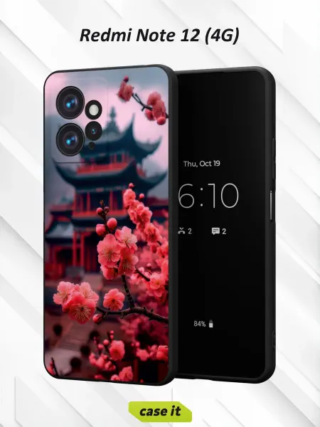 Case it Чехол на Redmi Note 12 4Gс принтом японская вишня
