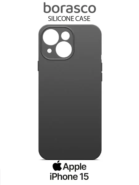 BORASCO Чехол на iPhone 15 Silicone Case